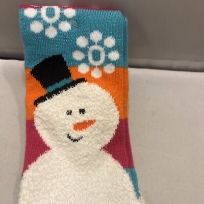 Snuggly Toe Sock Shoe Size M/L Snowman-image