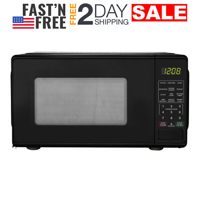 Horno De Microondas Pequeño 0.7 cu. ft. 700W Para Cocina En Oferta Barato Negro-image