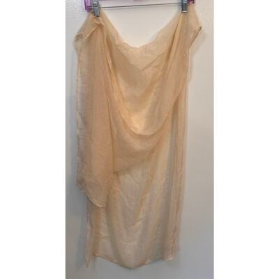 Beige scarf wrap appropriately 76 inches by 25in soft comfortable warm cozy -image