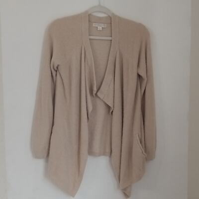 Barefoot Dreams Women's Cardigan Size M Bamboo Chic Lite Calypso Wrap Cream Cozy-image