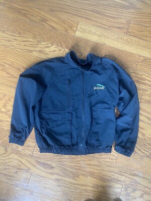 Vintage Jaguar Racing Windbreaker Coaches Jacket Size M Black Wind Breaker-image