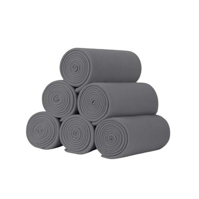 Fleece Blanket- Pack of 6 Cozy Comfortable Fleece Pack of 6 - 50 x 60 in Grey-image