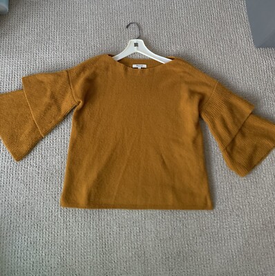 Madewell Tier Ruffled Sleeves pullover Sweater Women's Size Small wool Blend-image