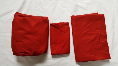 Red Microfiber Twin Size 3 pc Bed Sheet Set-image