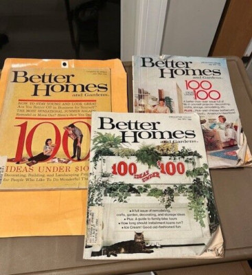 Three Vintage Better Homes and Gardens Magazines (1970s) -used-image