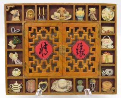 PICTURE FRAME Husna Imports Asian Shadow Box Design Resin Objects (red)-image