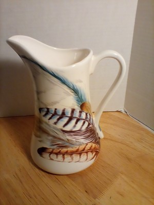 Pier 1 Imports Feather Design Pattern Ironstone Exclusive 9 5/8