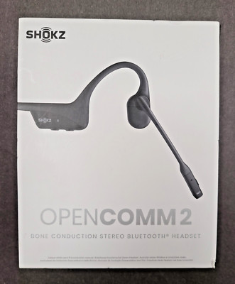 🎧 Shokz OpenComm2 Bone Conduction Stereo Bluetooth Headset - Black-image