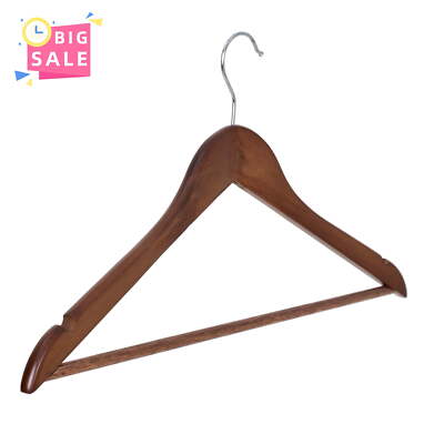Better Homes & Gardens Solid Walnut Wood Suit Hangers for Adult, 60 Pack-image