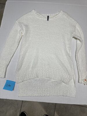 Massini Womens Large Comfy Cozy Super Soft Purple Pullover V-Neck Sweater NEW-image