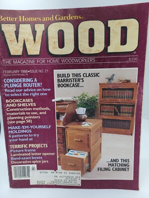 Wood Better Homes & Gardens February 1988 Barristers Case Woodworking Magazine -image