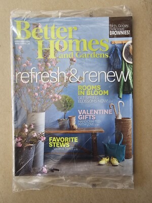 NEW Better Homes and Gardens Magazine February 2015 “Refresh & Renew” FREE SHIP-image