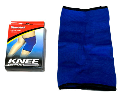 Nylon Knee Support Brace - Pull Over Sleeve - Unisex - Navy Blue-image