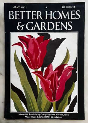 Better Homes & Gardens - May 1931, cover only  - Bright red tulips herald Spring-image
