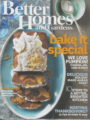Better Homes & Gardens Magazine -- November 2014 - New in Bag-image