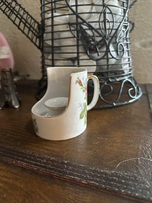 Vintage Japan Imports Coffee Mug Candle Holder Floral Flower Design-image