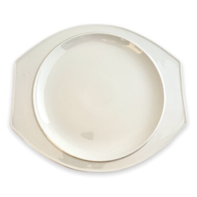 Pier 1 Imports Dinner Plate Chop Platter Solid White Porcelain-image