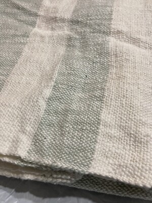 Design Imports Mint Green and White Rectangular Striped Throw Blanket 50