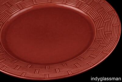 Pier 1 RATTAN WEAVE BURGUNDY Dinner Plate 20% OFF (3 left)-image