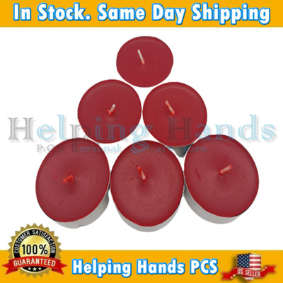 6 NEW Red Oversized Tealight Candles 2.25