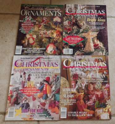 BETTER HOMES & GARDENS CHRISTMAS ORNAMENTS MAGAZINE 1989 1990 1991 1993 LOT 4-image