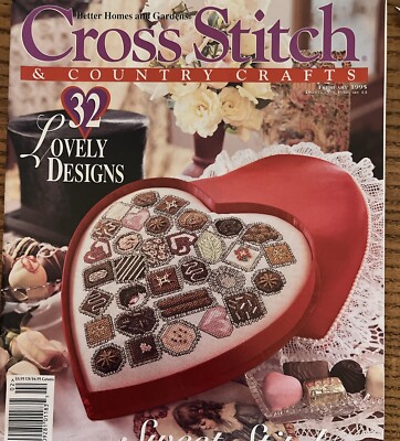 Cross Stitch & Country Crafts January February 1995 Vintage 32 Designs-image
