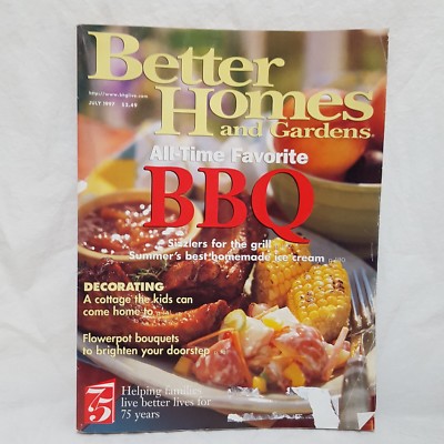 Better Home and Gardens Magazine July 1997 All Time Favorite BBQ Cottage Bouquet-image