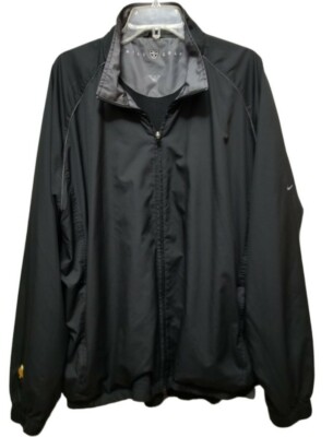 Vintage Mens Nike Golf Jacket Size XXL Mesh Lined Wind Breaker Zip Up Black-image