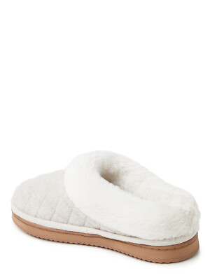 Dearfoams Cozy Comfort Wool Inspired Scuff Slippers OATMEAL SIZE SMALL 5-6-image