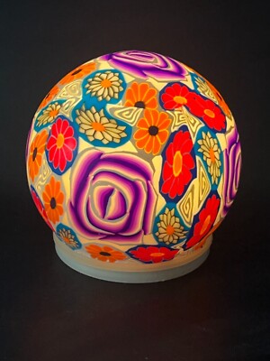 60's Flower Child Better Homes & Gardens Polymer Ball Lights Up 4-1/2