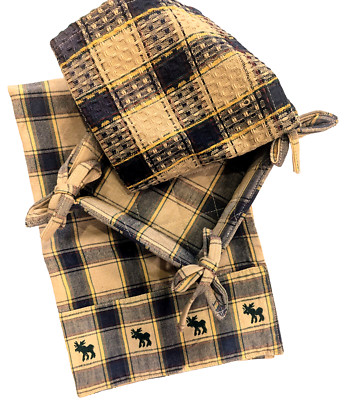 Jaquard Weave Navy Dishcloth-image