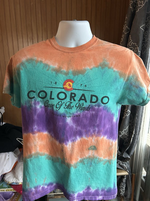 Vintage Colorado Cave Of The Winds Tie Dyed Medium T-Shirt Classic Awesomeness!-image
