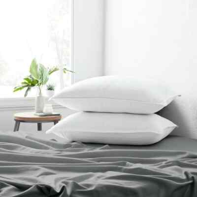 Becky Cameron Pillows Queen-Size Plush Down Alternative Gel-Fiber White (2-Pack)-image