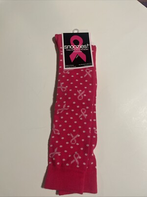 Snooozies Cozy Little Knee Hi Socks-Breast Cancer Awareness NWT-image