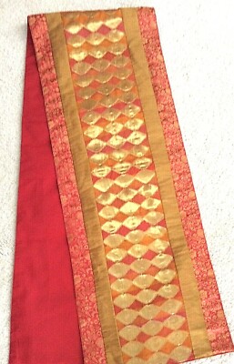 Pier 1 Jacquard Metallic Table Runner Holiday Boho 13” x 72