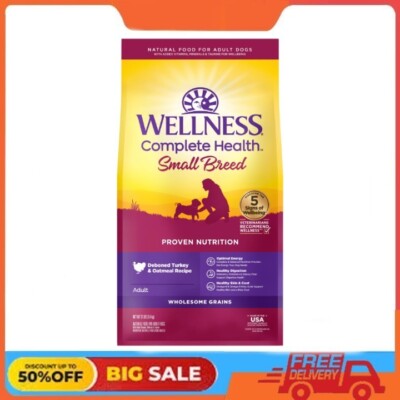 Wellness Complete Health Small Breed Dry Dog Food, Turkey & Oatmeal, 12-Pound-image