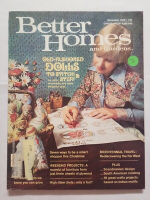 1976 November BETTER HOMES AND GARDENS Old Fashioned Dolls  (MH353)-image
