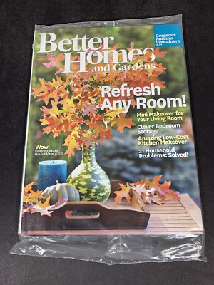 Better Homes and Gardens Magazine, October 2013, New In Factory Sealed Bag-image