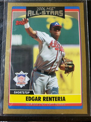2006 Topps Update Gold Atlanta Braves Baseball Card #231 Edgar Renteria AS /2006-image