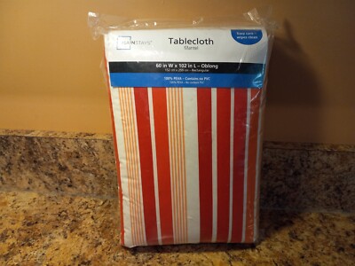 1 Mainstays Vinyl Tablecloth 100% PEVA w/Flannel Back 60