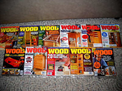Lot of 11 WOOD Better Homes & Gardens Magazines 2007-2009 5 sealed-image