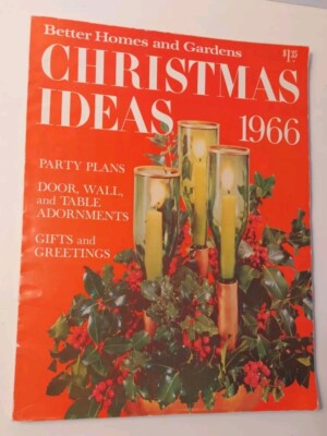 Oversize Better Homes & Gardens Christmas Ideas Magazine 1966 12.5