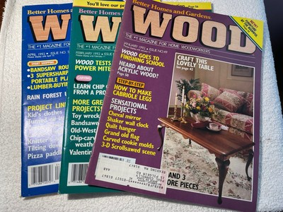 Wood Magazine Lot of 3 Issues no. 49/50+51  1992  Better Homes Gardens-image