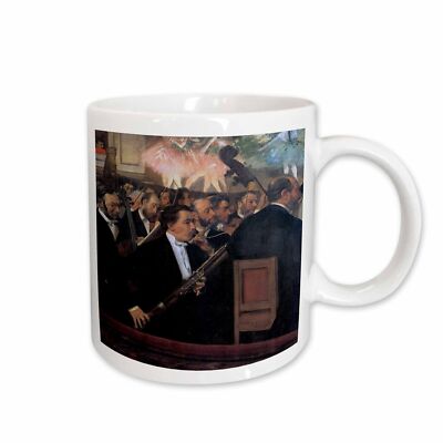 3dRose The Orchestra of the Opera by Edgar Degas Man Playing a Bassoon Mug-image