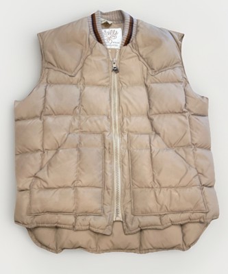 VINTAGE 80s Walls Blizzard Pruf Puffer Vest Mens 38 Tan DOWN - MADE USA-image