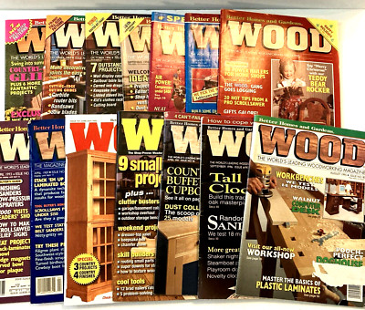 Lot of 14 Better Homes & Gardens Wood Magazine Back Issues Vintage 1989 to 2005-image