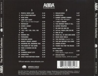 ABBA - THE DEFINITIVE COLLECTION NEW CD-image