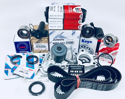 3.4L/V6 Complete Timing Belt Kit with genuine Thermostat  AND Crank Bolt-image