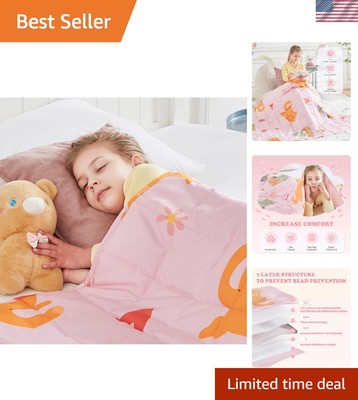 Charming Pink Cat Weighted Blanket - 10 lbs, 41x60 Inches for Cozy Winter Nights-image