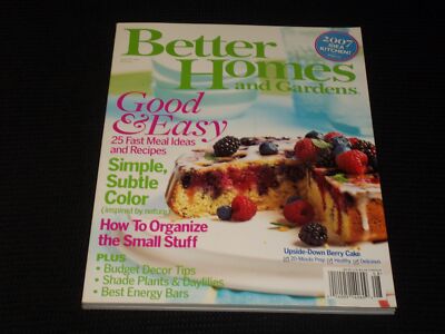 2007 AUGUST BETTER HOMES & GARDENS MAGAZINE - GOOD & EASY COVER - E 4597-image
